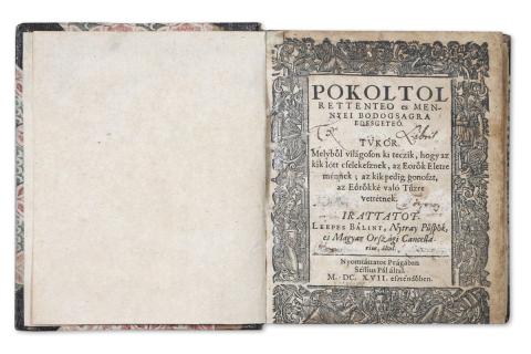 [Lépes] Leepes Bálint: Pokoltol rettenteo es mennyei bodogsagra edesgeteo tükör. I-II. könyv [egybekötve] 1617 Prágában Séssius Pál által