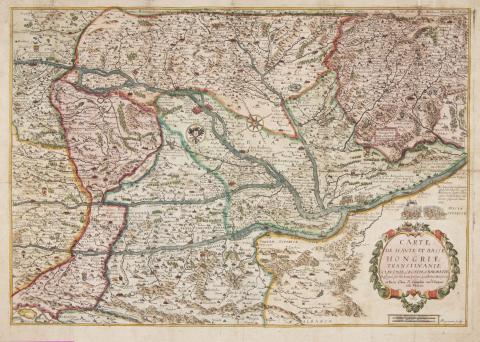 Carte De Haute Et Basse Hongrie Transilvanie Sclavonie, Croatie, Et Dalmatie Dessigneee Sur Les Lieux Par Un Gentilhome Hongrois 1663 Párizs 