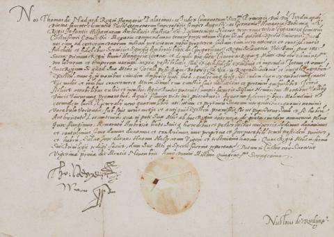 Nádasdy Tamás birtok-adománylevele [Védett tétel] 1560 Sárvár 