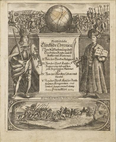 Chronica Turcica, Oder Ausführlich und Wahrhafftige Beschreibung, Von deß Türckischen Reichs Ursprung und Auffnehmen: ...  Franckfurt am Mäyn, 1664. Wilhelm Serlins verlag. 