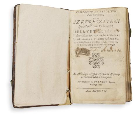 Szenci Csene Péter ford. : Confessio et expositio fidei Christianae, az az: Az keresztyeni Igaz Hitről valo Vallas-tétel. Mellyet elsőben Helvetiában irtanak és bé-vettenek:  1654 Sárospatakon, Renius György 