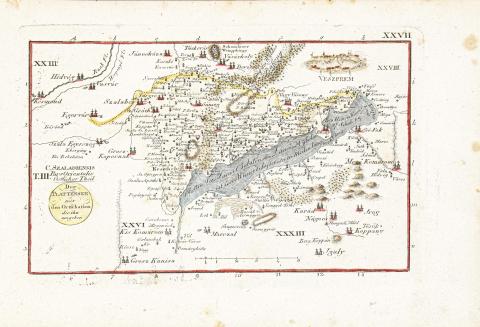 Korabinszky János Mátyás: Korabinszky régi térképe a Balatonról - Der Plattensee mit den Ostschaften die ihn umgeben.   Bécs, 1805. Schaumburg. 