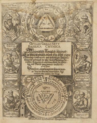 Croll, Oswald: Basilica Chymica oder Alchÿmistisch Königlich Kleÿnod... I-II. [egybekötve]   Frankfurt, 1629. Tampach. 