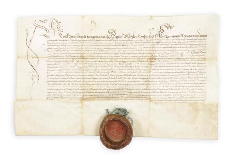 Frangepán Bernát adománylevele [Védett tétel] 1481 Modrus [Modruš] 