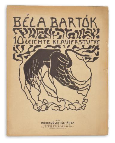 Bartók Béla : 10 Leichte Klavierstücke [10 könnyű zongoradarab, kotta] No. 293.  Budapest, 1911. Rózsavölgyi. 