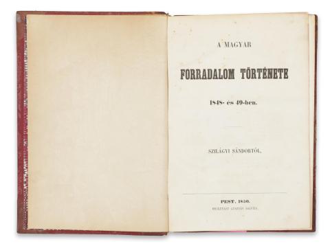Szilágyi Sándor : A magyar forradalom története 1848- és 1849-ben. 1850 Pest 