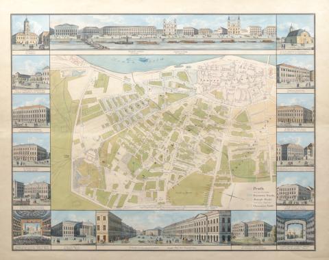 Vasquez, [Carlo Pinto] Pinos Károly gróf:  Pest Szabad Királyi Város tájleirása...Gróf Vasquez Károly Által.     Wien, 1837. 