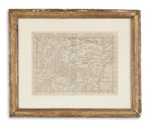 Ruscelli, Girolamo : Polonia et Hungaria Nuova Tavola [rézmetszetű térkép] 1561 Venice, Vincenzo Valgrisi 