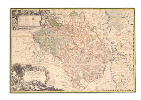 Wieland, Johann Wolfgang: Principatus Silesiae Oppaviensis novissima Tabula geographica a I. W. Wieland Locumtenente Caesareo 1736 Nürnberg 