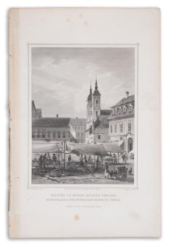 Rohbock, Ludwig: Haltér s a városi egyház Pesten – Fischplatz & stadtpfarrkirche in Pesth 1856 Darmstadt, Druck & Verlag von Gustav Georg Lange 