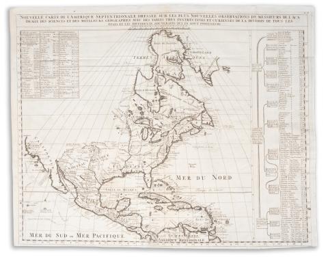 Chatelain, Henri Abraham: Nouvelle Carte De L'Amerique Septentrionale Dressee Sur Les Plus Nouvelles Observations… 1710 Amsterdam 
