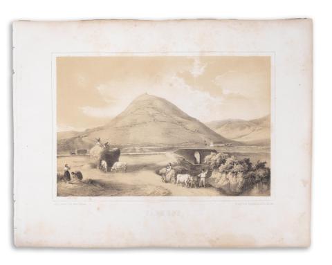 Tokaji Várhegy látképe : Keleti Gusztáv - A tokaji Várhegy távlati képe  Özvegy Fuchs Györgyné műintézete München kiadásában 1867. 