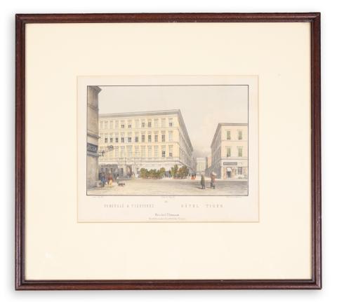 Alt, Rudolf – Sandmann, Franz: Vendéglő a Tigrishez – Hotel Tiger 1853 Wien, L. T. Neumann 
