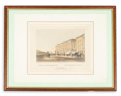 Alt, Rudolf – Sandmann, Franz: Vendéglő István főherczeghez – Hotel Erz­herzog Stefan 1853  Wien, L. T. Neumann 