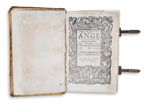  Politiani, Angeli: Angeli Politiani, Et aliorum virorum illustriu[m], Epistolarum libri duodecim...  Basileae, 1522. Andreas Cratander. 