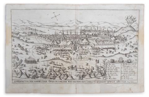 Siebmacher, Johann: Contrafactur der Haubtstad Ofen in Ungern...[Buda ostroma 1598]  Nürnberg, 1620. [in der Furhmännischen Druckerey, bey Johann Friderich Sartorio] 