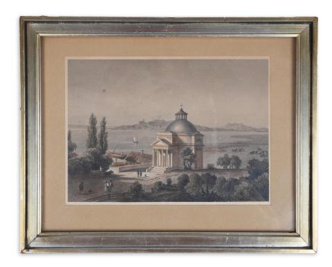 Balatonfüred látképe: Rohbock, Ludvig - Balatonfüredi Kerektemplom   Darmstadt, 1856, Druck & Verlag von Gustav Georg Lange 