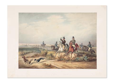 Andrásy, [Manó, gróf] Comte Emman[uel] : Les chasses et le sport en Hongrie D'aprés l' original Hongrois de --, ...   Pest, [1857]. Armand Geibel. 