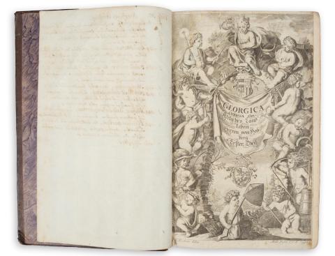 Hohberg, Wolff Helmhard von: Georgica Curiosa Aucta, Das ist: Umständlicher Bericht und klarer Unterricht Von dem Adelichen Land- und Feld-Leben / Auf alle in Teutschland übliche Land- und Haus-Wirtschafften gerichtet... I-III Theil(e).  Nürnberg, 1695-1687-1715. Martin Endter. 