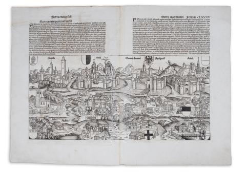 Schedel, Hartmann:  Városok a német-római birodalomban [Cities of the Holy Roman Empire] CLXXXV  Nürnberg, 1493, Anton Koberger 