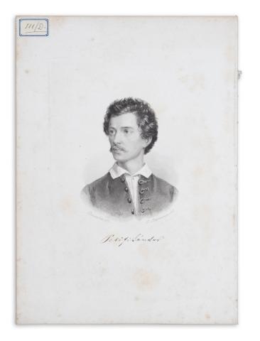 Barabás Miklós – Axmann József : Petőfi Sándor mellképe 1860  