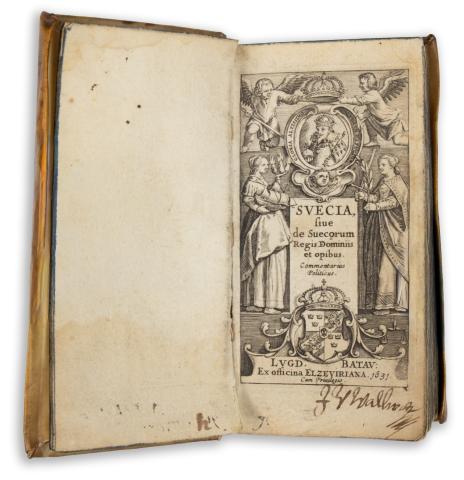 Bureas, Andreas:  Suecia, sive de Suecorum regis dominiis et opibus  Lugduni Batavorum [Leyden], 1631, Ex officina Elzeviriana 