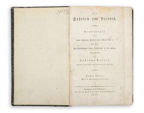 Kerner, Justinus : Die Seherin von Prevorst. I-II. kötet  Stutgart - Tübingen, 1832. Cotta 
