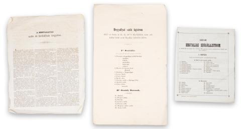 Hegyaljai szőlőlajstrom 1846. - Hegyallyai szőlő lajstrom 1855. - A hegyallyai szőlő- és borkiállítás tárgyában   