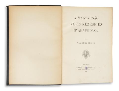 Vámbéry Ármin: A magyarság keletkezése és gyarapodása.  Budapest, 1895, Franklin.  