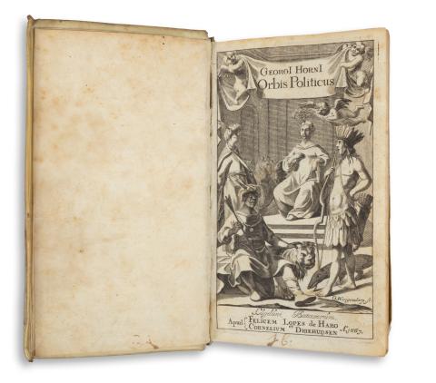 Horn, Georg:  Georgi Horni Orbis Politicus: Imperiorum, Regnorum, Principatuum, Rerum Publicarum  Lugduni Batavorum [Leyden], 1669,  Apud Lopes de Habo, Cornelium Driehuijsen 