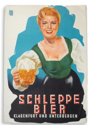 Schleppe bier Klagenfurt und unterbergen [Reklámplakát]  Wien, é.n. Piller-Druck 