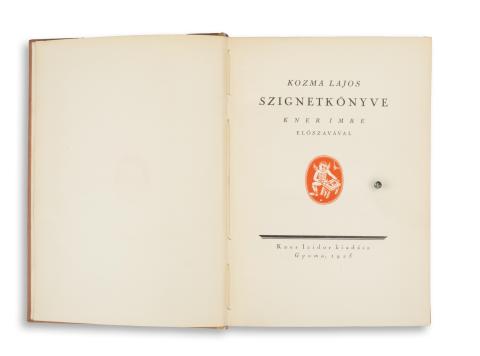 Kozma Lajos: - - szignetkönyve Kner Imre előszavával.  Gyoma, 1925, Kner Izidor 