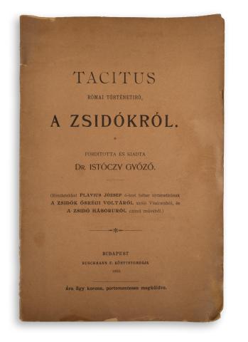 Tacitus, [Publius Cornelius]: A zsidókról.  Budapest, 1903, Buschmann F. 