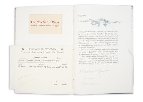Winged by Their Own Need. Poems by the Winners and the Jurors of Robert Graves Prize for Best Hungarian Poem of the Year 1970-1986. Edited by Miklós Vajda. Illustrations by Michael Kane.  Mallorca, 1988, The New Seizin press 