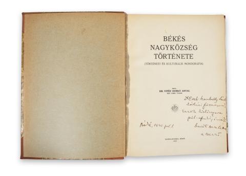 Durkó Antal: Békés nagyközség története. (Történeti és kulturális monográfia)  Békés, 1939, Petőfi ny. 