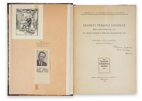Bónis György: Erdélyi perjogi emlékek. Idea processum 1776. Id. Szász Károly perjogi előadásai 1836.  Kolozsvár, 1942, Minerva Rt. 