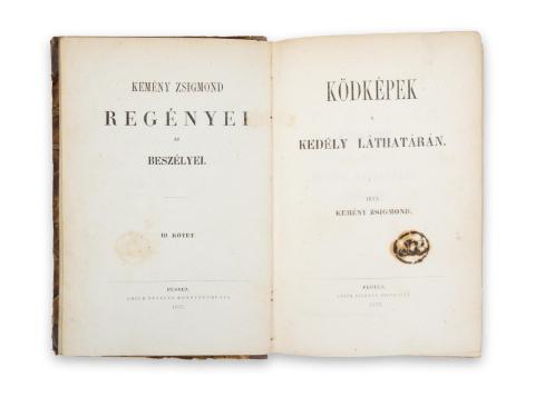 Kemény Zsigmond: Ködképek a kedély láthatárán. - - regényei és beszélyei. III-V. kötet. [egybekötve]  Pesten, 1853-54, Emich Gusztáv 