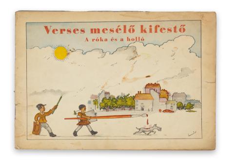 Verses mesélő kifestő. A róka és a holló. Jancsi és Juliska. [2 db]  Budapest, é.n. Bartha Ferenc Unio Kk. 