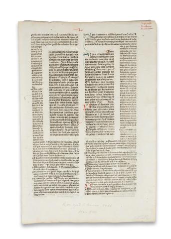 Justinianus:  Digestum Novum. [376. fol.]  Roma, 1476, apud Sanctum Marcum [Vitus Puecher] 