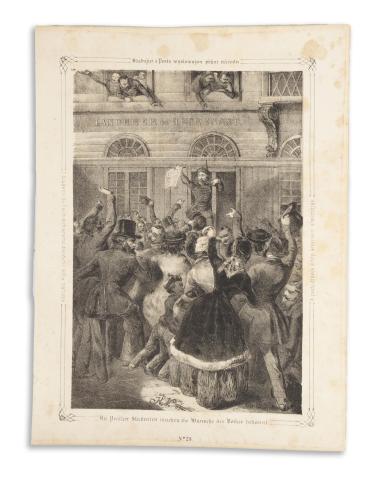 Katzler, Vinzenz: A pesti diákok a nép kivanatait elmondják / Die Pesther Studenten machen die Wünsche des Volkes bekannt.   [Wien, 1850. Benko] 