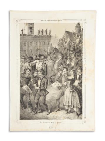 Katzler, Vinzenz : A követek választása Pesten / Die Deputirten Wahl zu Pesth   [Wien, 1850. Benko] 
