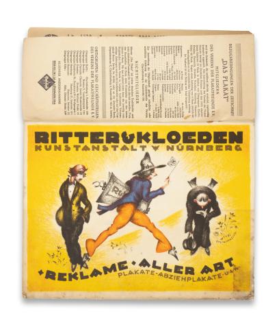 Das Plakat. Zeitschrift des Vereins der Plakatfreunde. Heft 7-8. Juli-Aug. 1921. 12. Jahrgang   Berlin,1921, Verlag "Das Plakat" Charlottenburg 2 [Gebr. Feyl] 