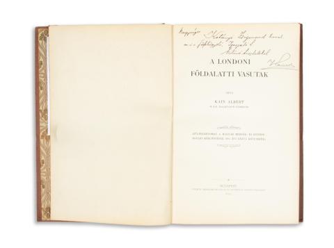 Kain Albert: A londoni földalatti vasutak  Budapest, 1902, Pátria 
