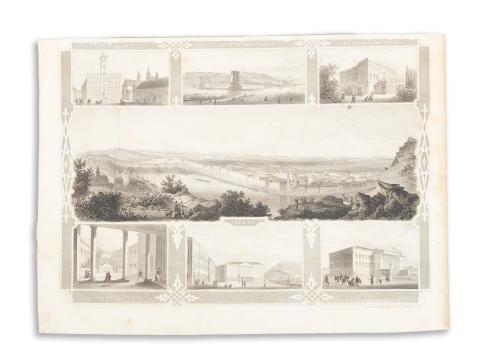 Fesca, A.: Pest és Buda látképe  Stich u. Druk d. Kunst Anst. d. Oest. Lloyd in Triest. ca. 1850  