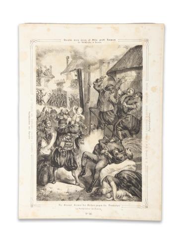 Katzler, Vinzenz : A Szerbek által a német Lakosokon elkövetett irtózatos tények. Fejertemplomban. / Die Greuel Scenen der Serben gegen die Deutschen zu Weisskirchen im Banate   [Wien, 1850. Benko] 