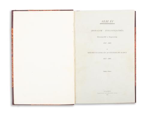 Szüry Dénes: Száz év. Irodalom — nyelvfejlődés. Bessenyeitől a kiegyezésig. 1767-1867. II. Széchenyi kora és az önvédelmi harcz. 1825-1867.    Budapest, 1907. Magyar Királyi Tudományegyetemi Nyomda 