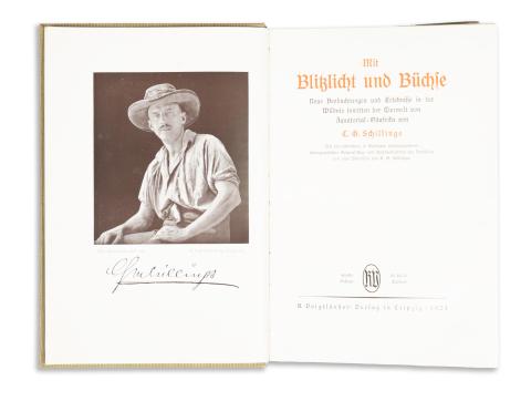Schillings, C[arl ]G[eorg]: Mit Blitzlicht und Büchse. ...  Leipzig, 1924. Voigtländer 