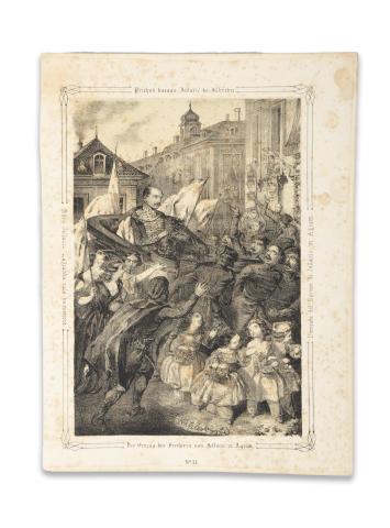 Katzler, Vinzenz: Báro Jellacic Zágrábba való be menete / Der Einzug des Freiherren von Jellacic in Agram   [Wien, 1850. Benko] 