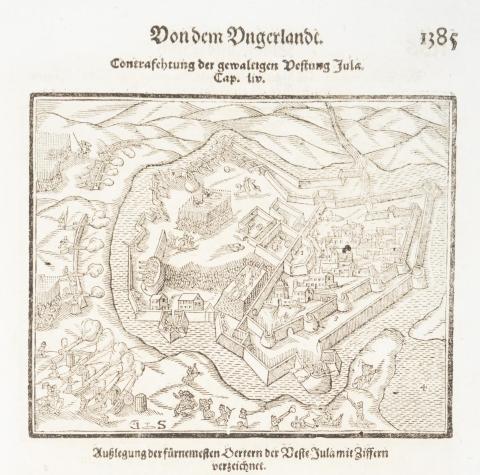 Szigetvár és Gyula látképe  Basel, 1628. Henricpetri. 