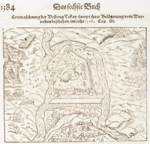 Tokaj látképe  Basel, 1628. Henricpetri. 